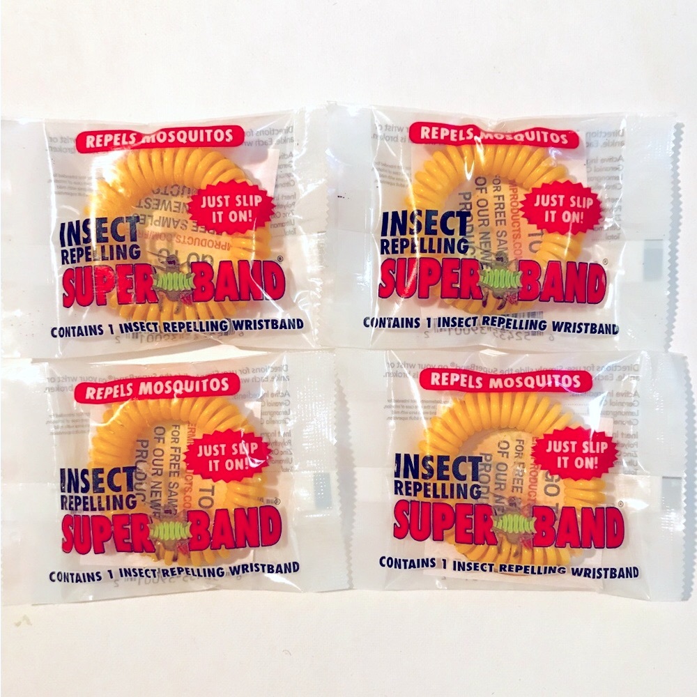 Set of 4 Insect Repelling Super Bands. Natural Ingredients. NWT